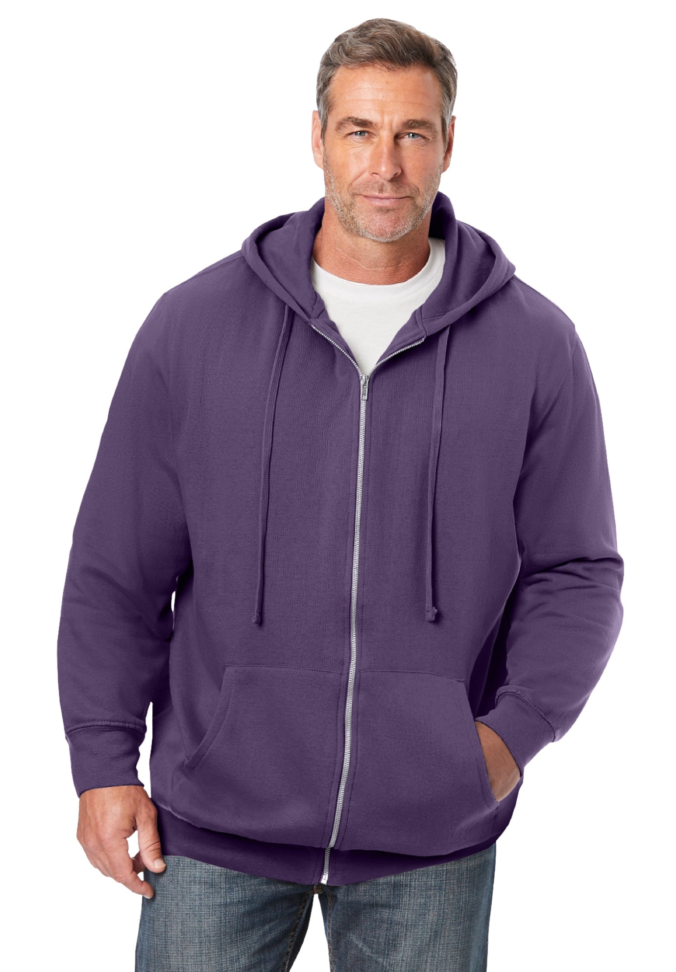 Oversized Zip Front Hoodie Jacket for Men – Cozy & Functional Design