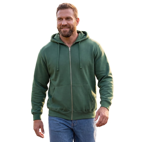 Kingsize Men's Big & Tall Fleece Zip-front Hoodie Jacket