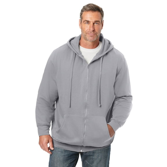 Kingsize Men's Big & Tall Fleece Zip-front Hoodie Jacket