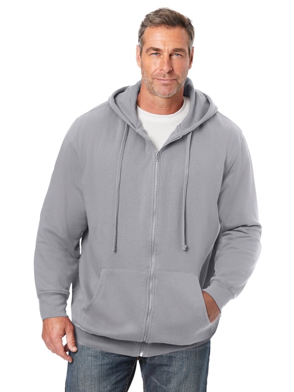 Men's Big & Tall Fleece Zip-front Hoodie Jacket