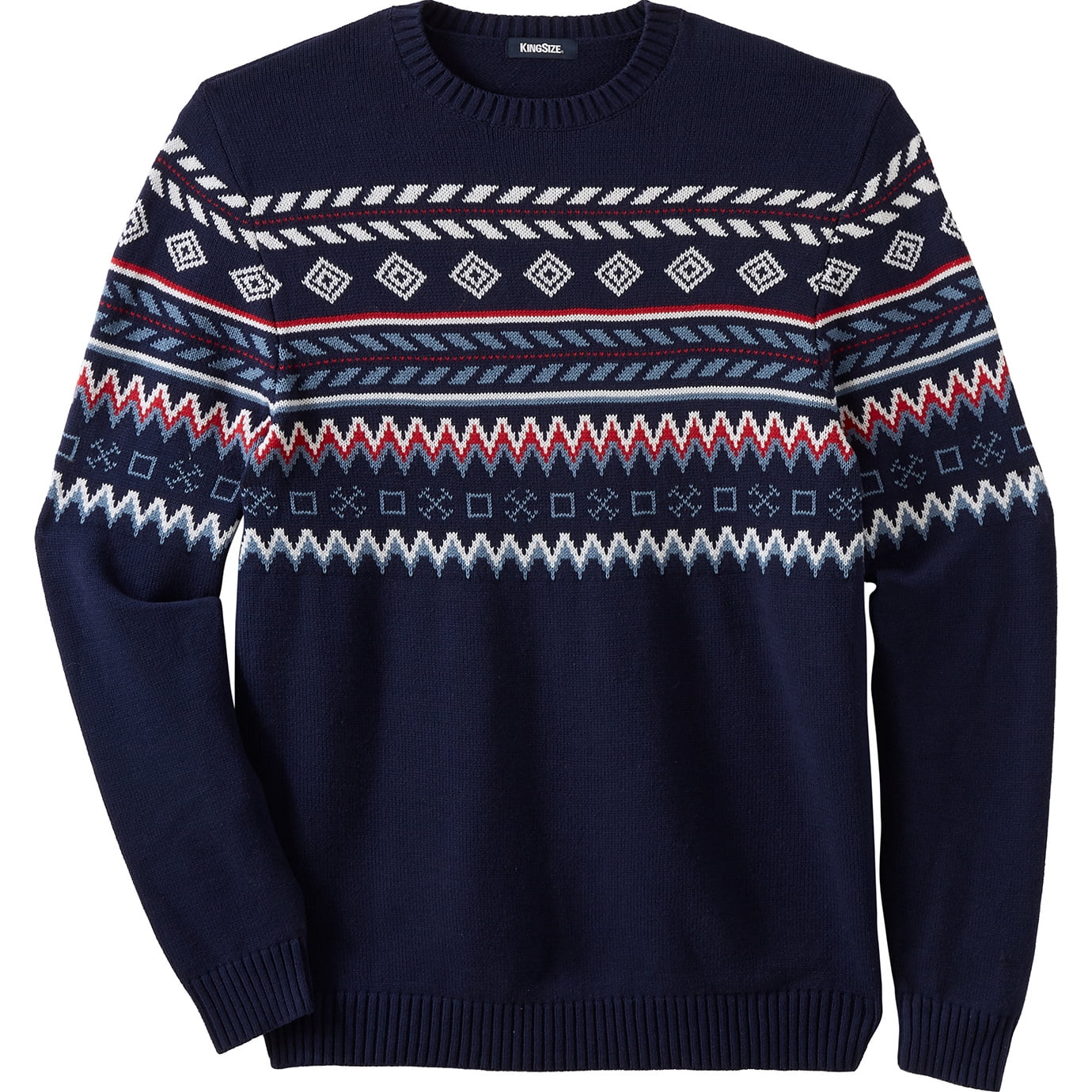 Kingsize Men's Big & Tall Holiday Crewneck Sweater