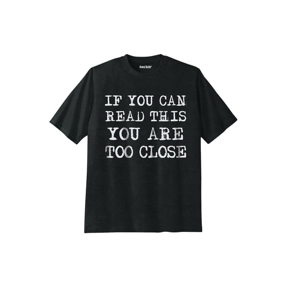 Kingsize Men's Big & Tall Kingsize Slogan Graphic T-Shirt