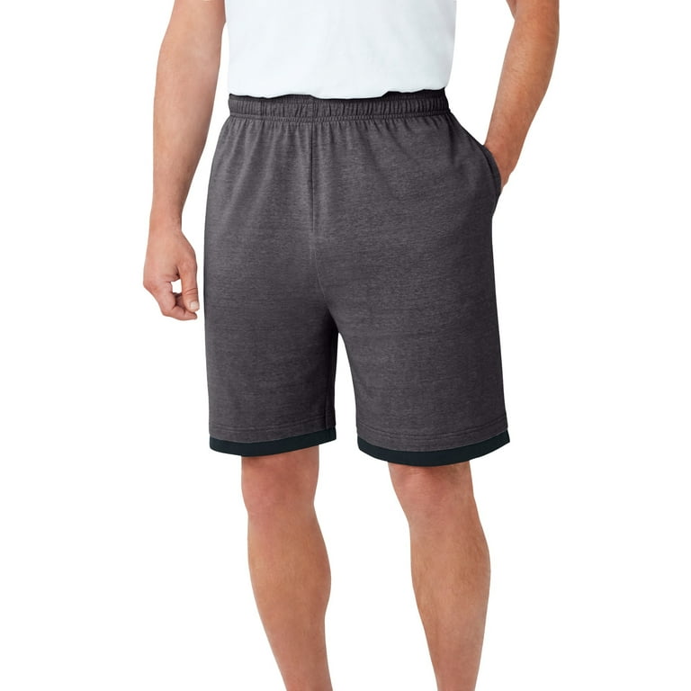 Kingsize Men's Big & Tall Layered Look Lightweight Jersey Shorts