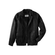 Kingsize Men's Big & Tall Leather Aviator Jacket