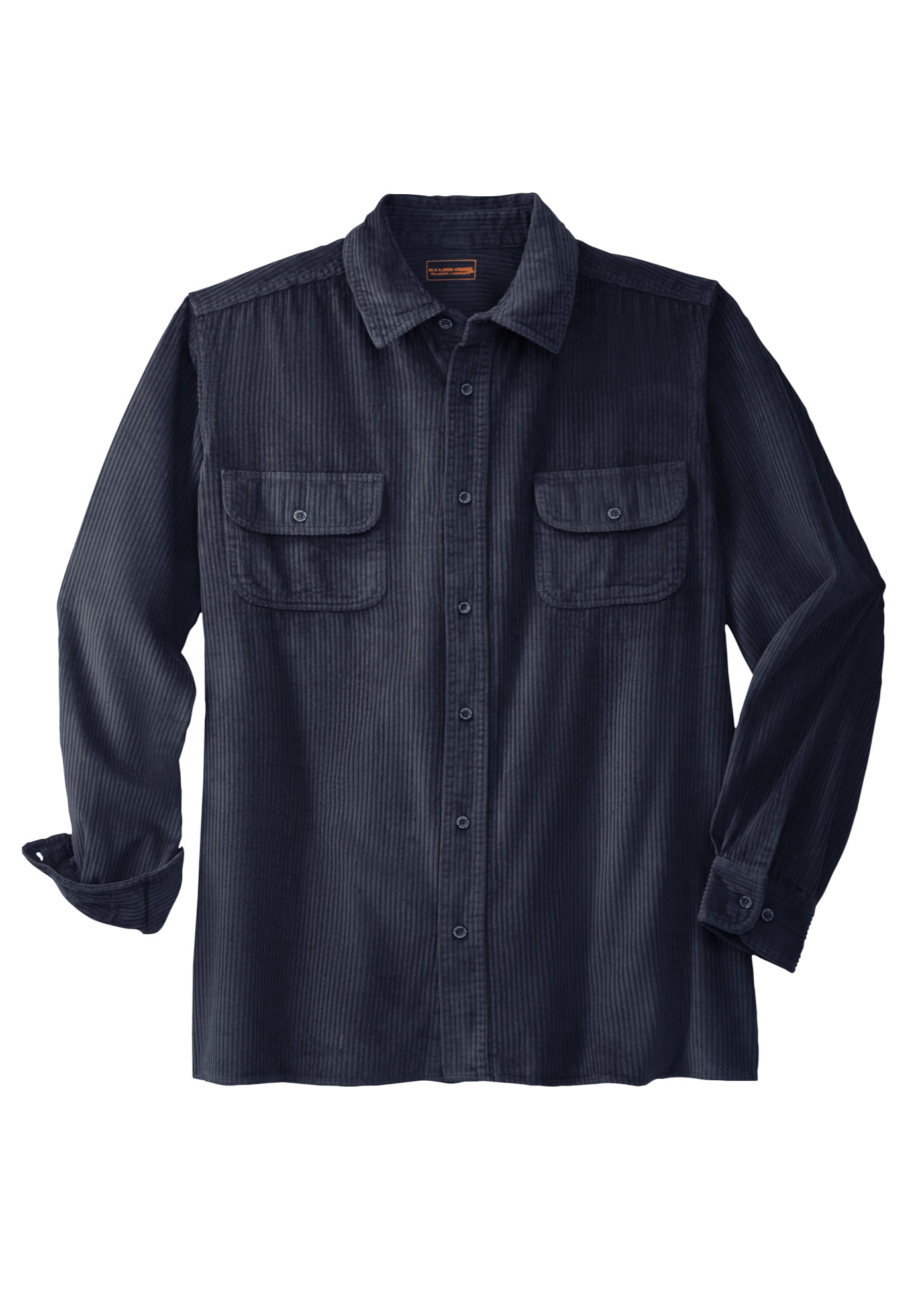 New Plus Size Men's Casual Loose Fashionable Corduroy Long Sleeve Shirt