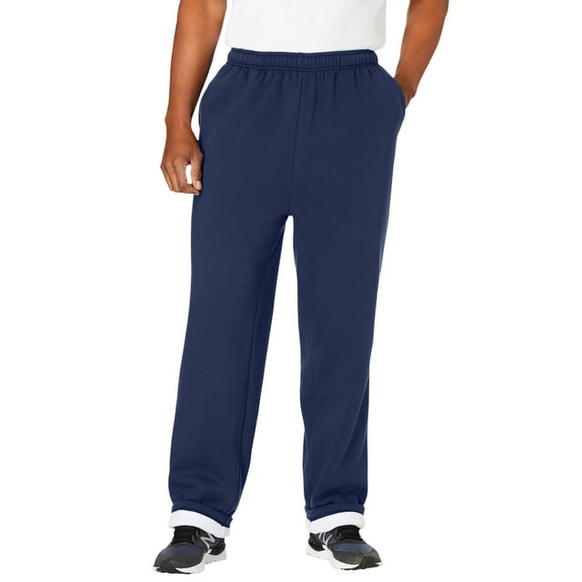 Kingsize Men's Big & Tall Sherpa Lined Full Elastic Sweatpants