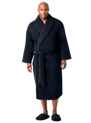 UKKO Accappatoio Uomo Peso Plus Plus Size Lungo Accappatoio Termale Accappatoio  Maschile Warm Warm Bath Robe Donna Plaid Night Dressing Gown-Men Gray,XXXL  : .it: Moda