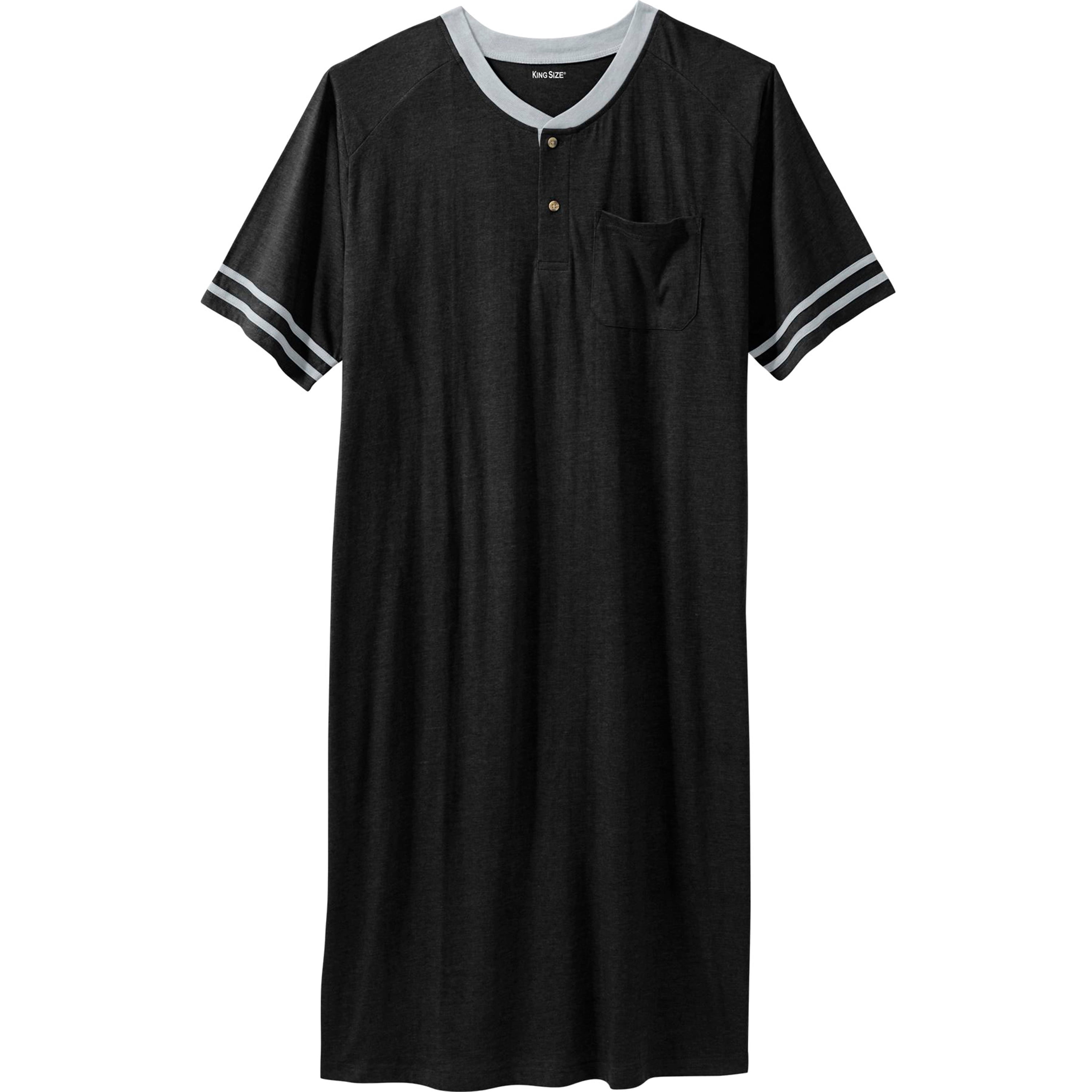 7 VEILS Men’s Night Shirt Nightwear Comfy Big & Tall Short Sleeve Henley  Sleep Shirt Tops Nightgown : : Clothing, Shoes & Accessories