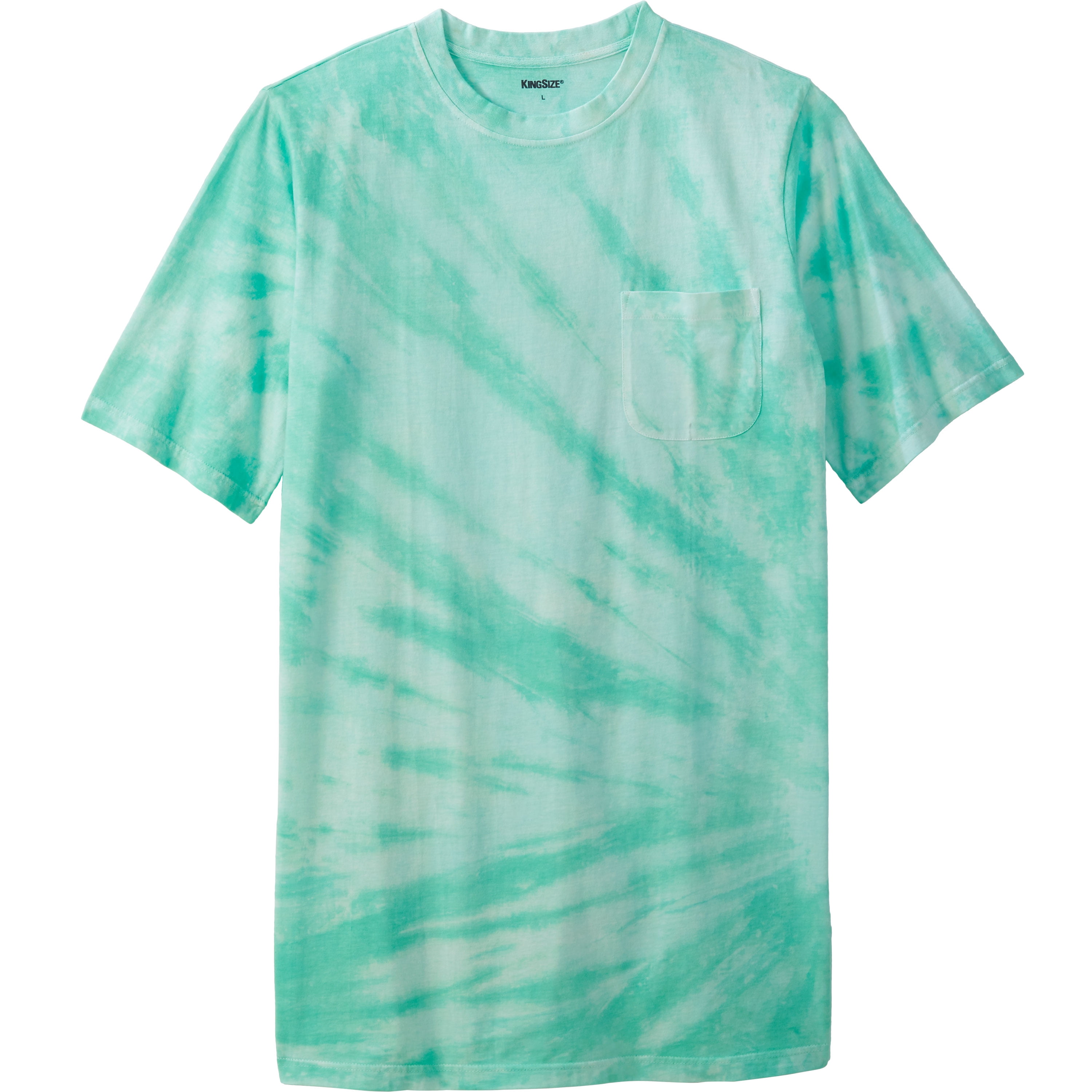 KingSize Men's Big & Tall Lightweight Tie-Dye Crewneck Tee 