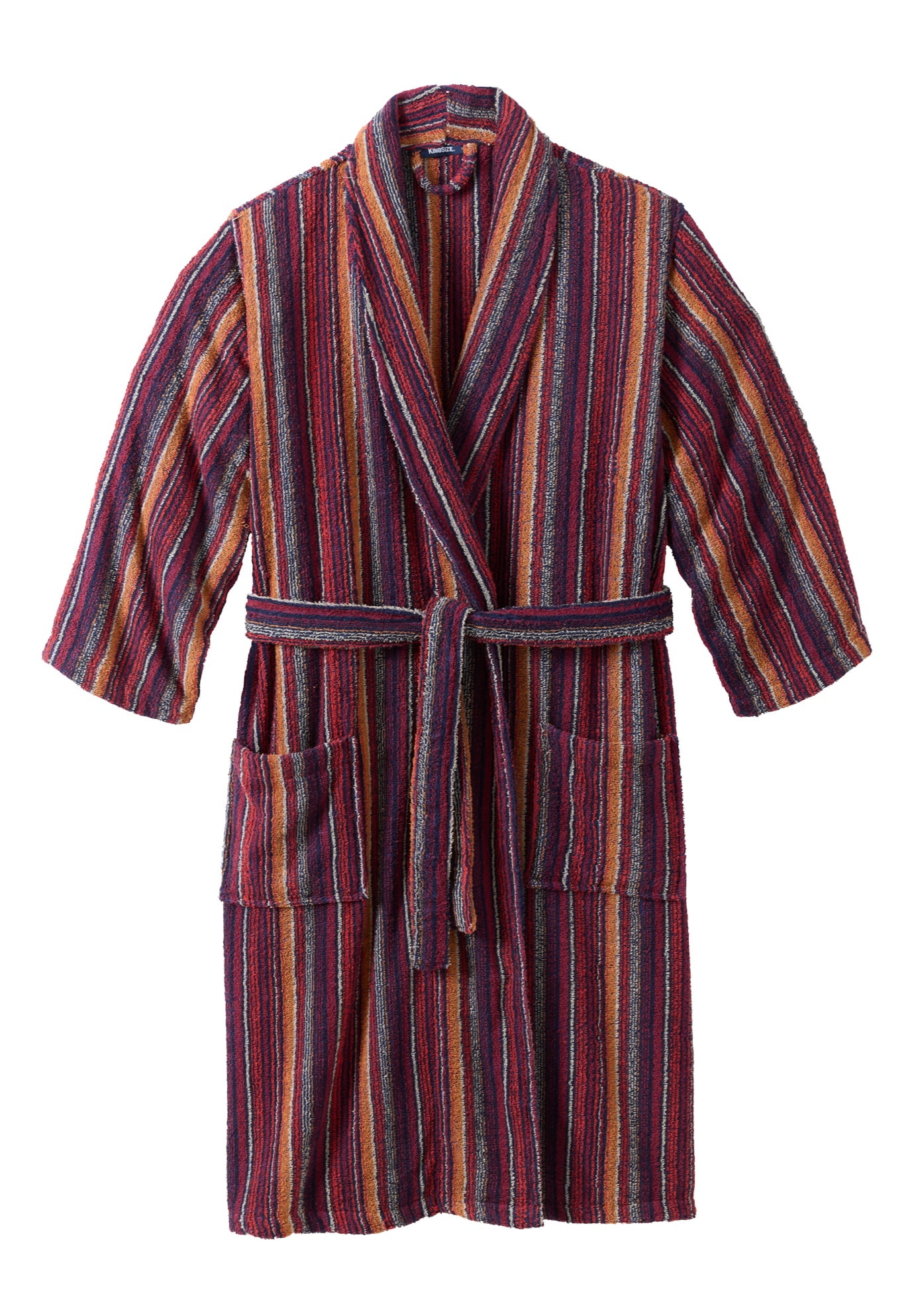 Kingsize Men's Big & Tall Terry Bathrobe With Pockets