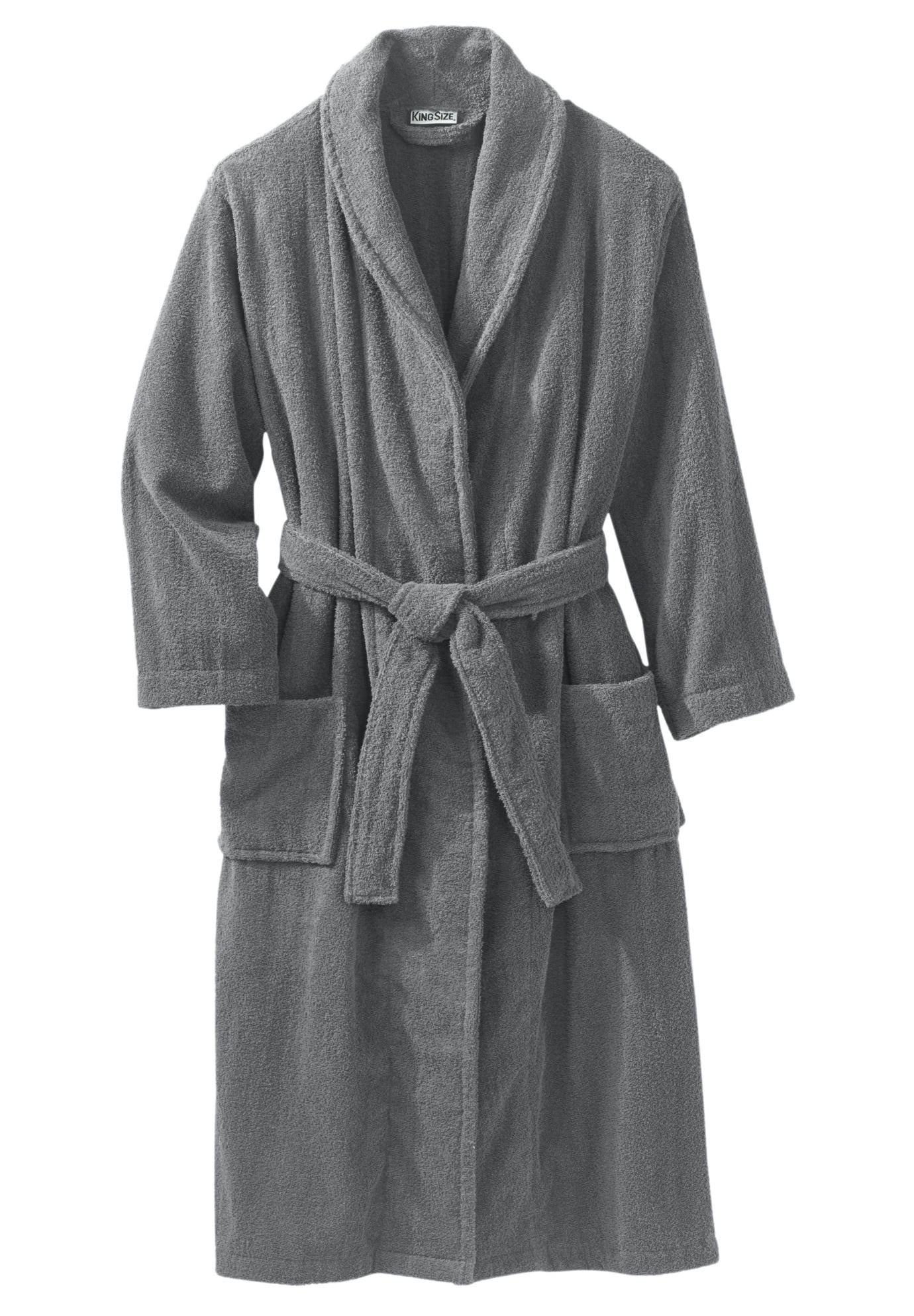 Kingsize Men's Big & Tall Terry Bathrobe With Pockets