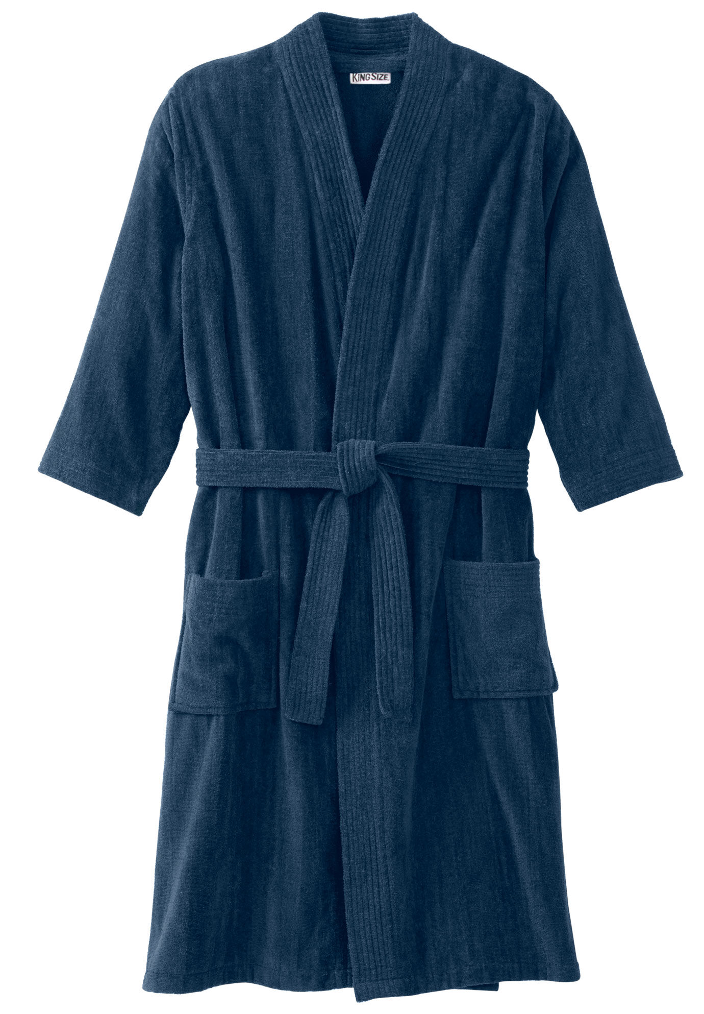 Kingsize Men's Big & Tall Terry Velour Kimono Robe