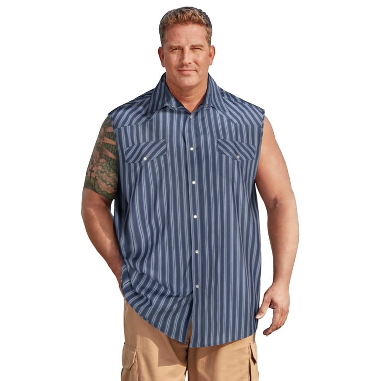 Big and tall snap front best sale shirt
