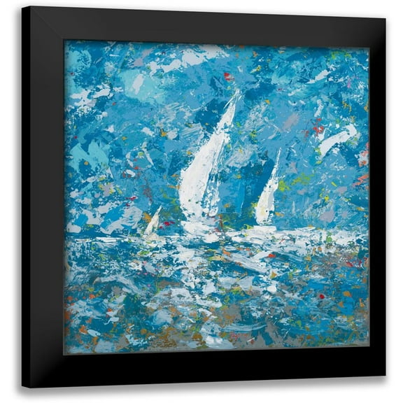 Kingsley 12x12 Black Modern Framed Museum Art Print Titled - Sailing II