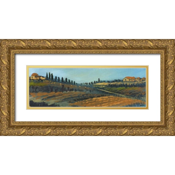 Kingsley 18x9 Gold Ornate Wood Framed with Double Matting Museum Art Print Titled - Italy I