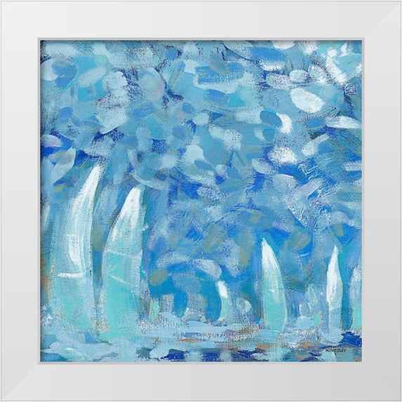 Kingsley 20x20 White Modern Wood Framed Museum Art Print Titled - By the Pier I
