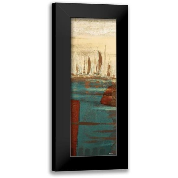 Kingsley 7x14 Black Modern Framed Museum Art Print Titled - Calm Waters I
