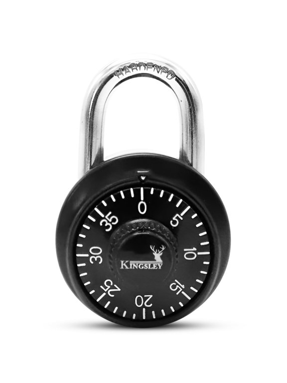 Black Combination Lock Keyless Lock, Spin Dial Lock for Locker, School Lock, Gym Lock, Office Combo Lock (Black)