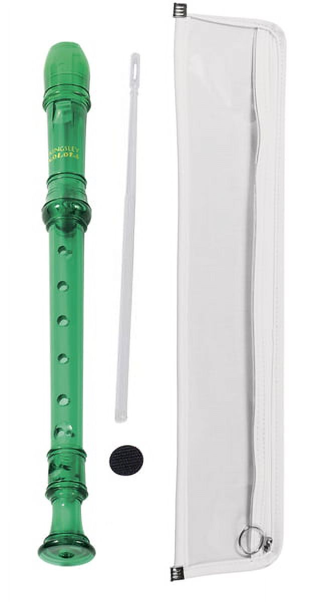 Kingsley Kolor Baroque Soprano Recorder - Green - Set Of 10
