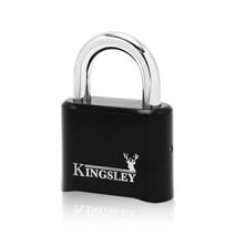 Kingsley Resettable Combination Padlock, Gym Lock, Locker Lock, Gate Lock, Indoor Outdoor Padlock, Combo Lock