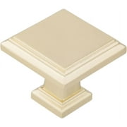 Kingsman Roma Series 1-1/4 In. (32Mm) Square Soild Zinc Alloy Cabinet (10, Brushed Gold)