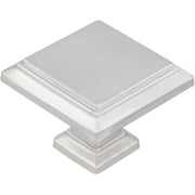 Kingsman Roma Series 1-1/4 In. (32Mm) Square Soild Zinc Alloy Cabinet (10, Brushed )
