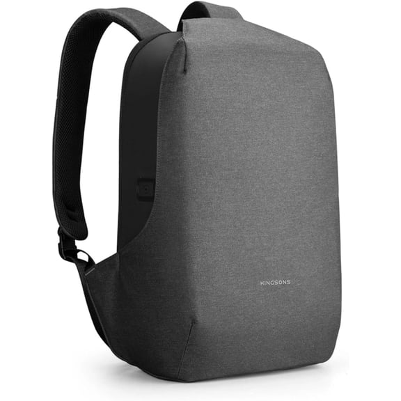 Kingsons Anti-Theft Laptop Backpack with TSA Lock, USB Charging Port, Waterproof, Fits 15.6-Inch Laptop, Black