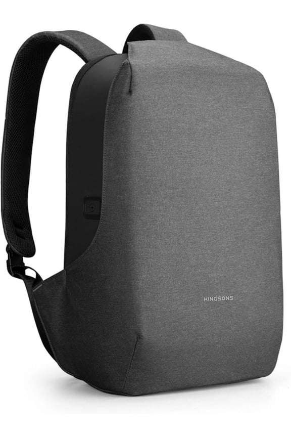 Anti-Theft Laptop Backpack with TSA Lock, USB Charging Port, Waterproof, Fits 15.6-Inch Laptop, Black