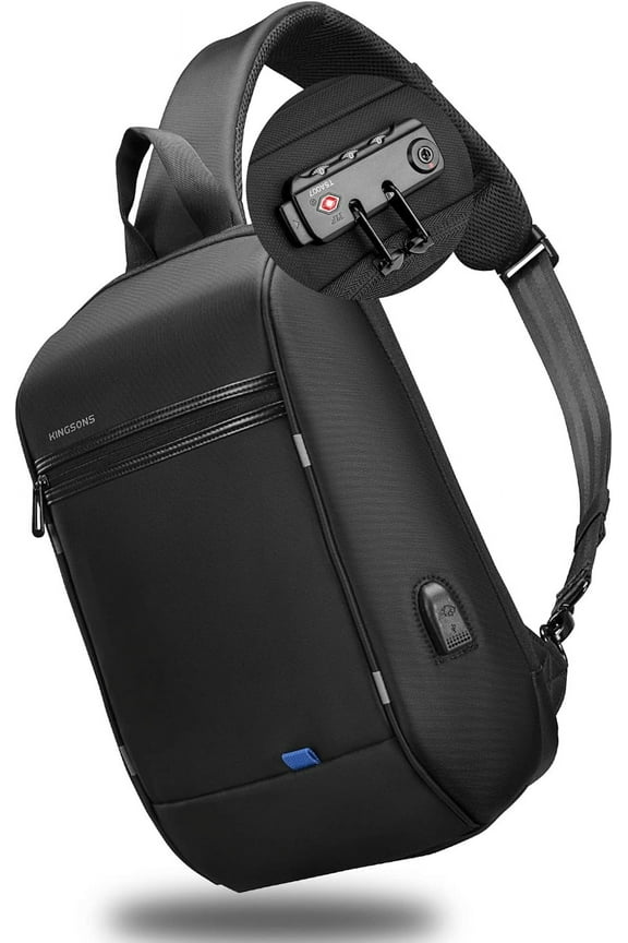 Anti-Theft Laptop Sling Backpack - 13 Inch, Waterproof, USB Charging Port, TSA Lock, Ideal for Travel and Hiking