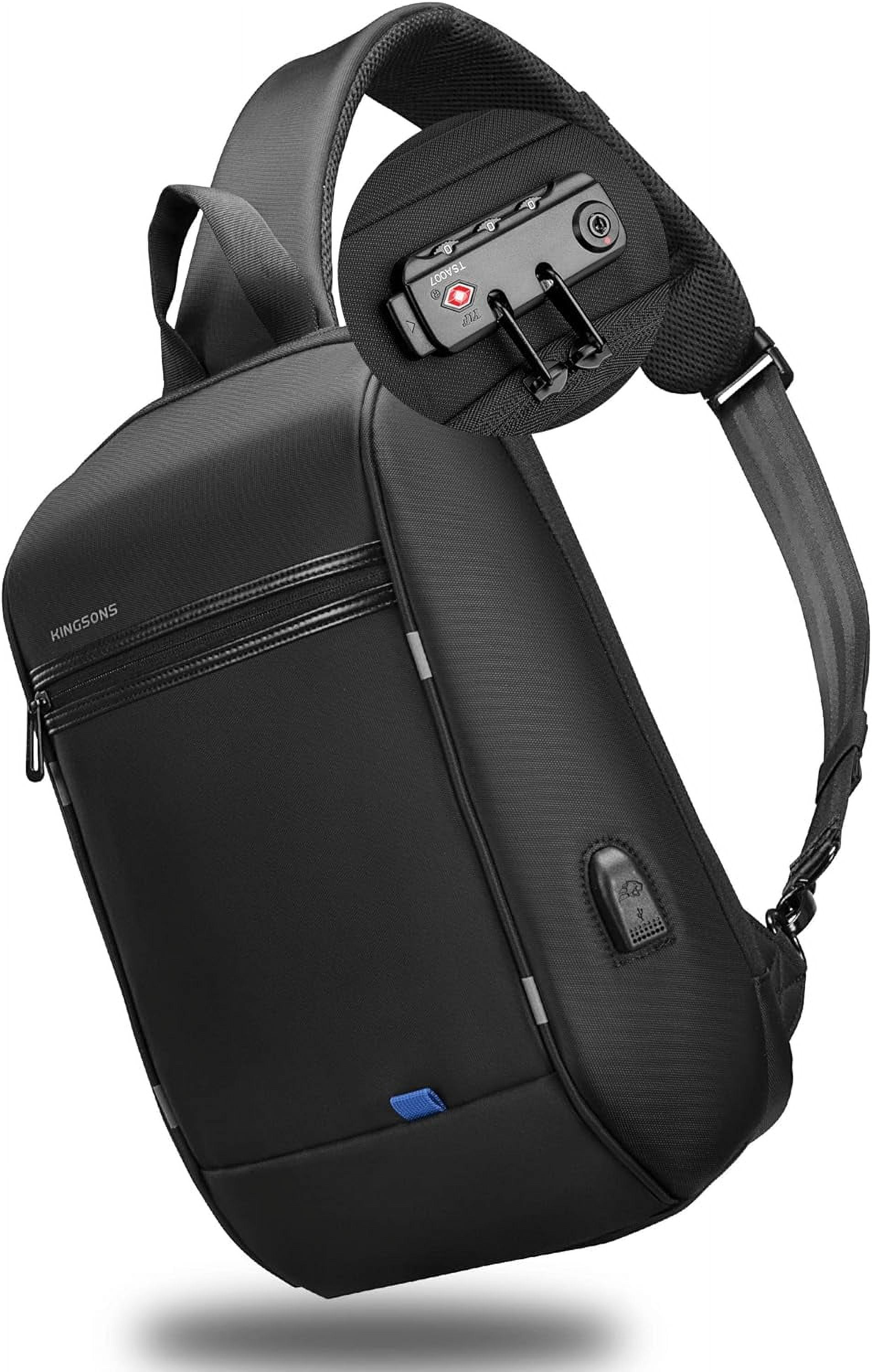 Kingsons AntiTheft Laptop Sling Backpack 13 Inch, Waterproof, USB