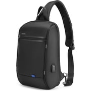 VGOAL Anti-Theft Laptop Sling Backpack - Waterproof 13 Hiking Daypack for Men with USB Port - Perfect for Travel and Camping-Black