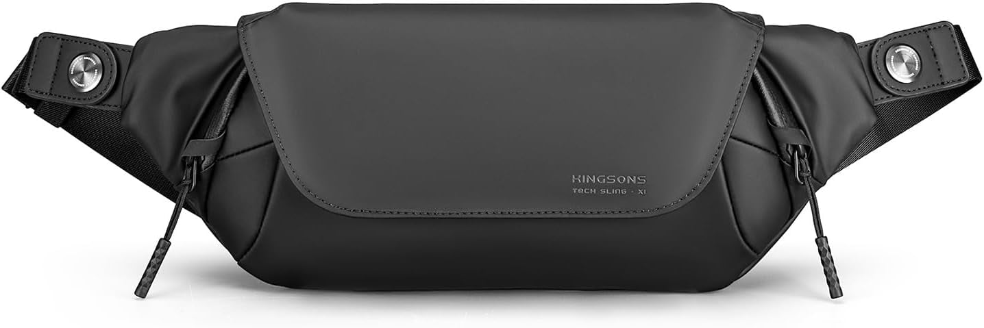 Kingsons Waterproof Compact Sling Bag, 100% Polyester Storage Crossbody Men's Chest - EDC Tech