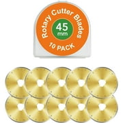 Kingsource 45mm Golden Rotary Cutter Blades,Replacement Blades,Fits Fiskars,OLFA,Martelli,Dremel,Truecut,DAFA,SKS-7,Fabric Cutting Blades Refill for Quilting Scrapbooking Sewing Arts &Crafts,10 Pack