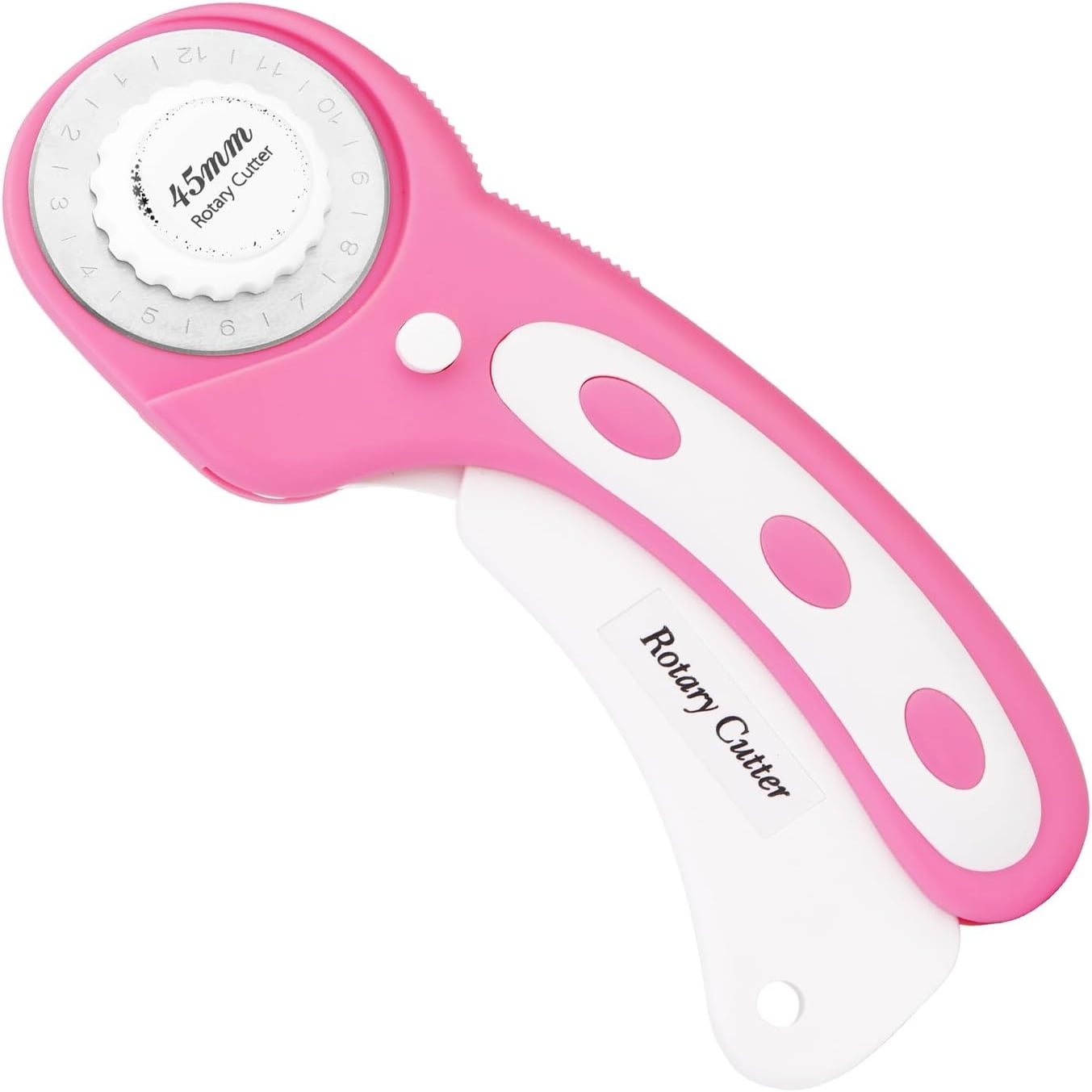 Kingsource 45mm Rotary Cutter with 1 Extra Blade, Ergonomic Handle, Rotary Cutter for Fabric
