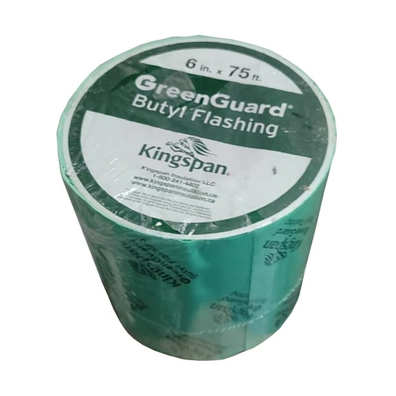 Kingspan GreenGuard Butyl Flashing | 6 in. X 75 Ft. | Insulation Tape | 1 Roll