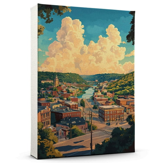 Kingsports Canvas, Travel Canvas, City Prints Wall Decor, Tennessee Canvas Decor, Kingsports Travel Canvas, Tennessee Canvas - 106AZ702