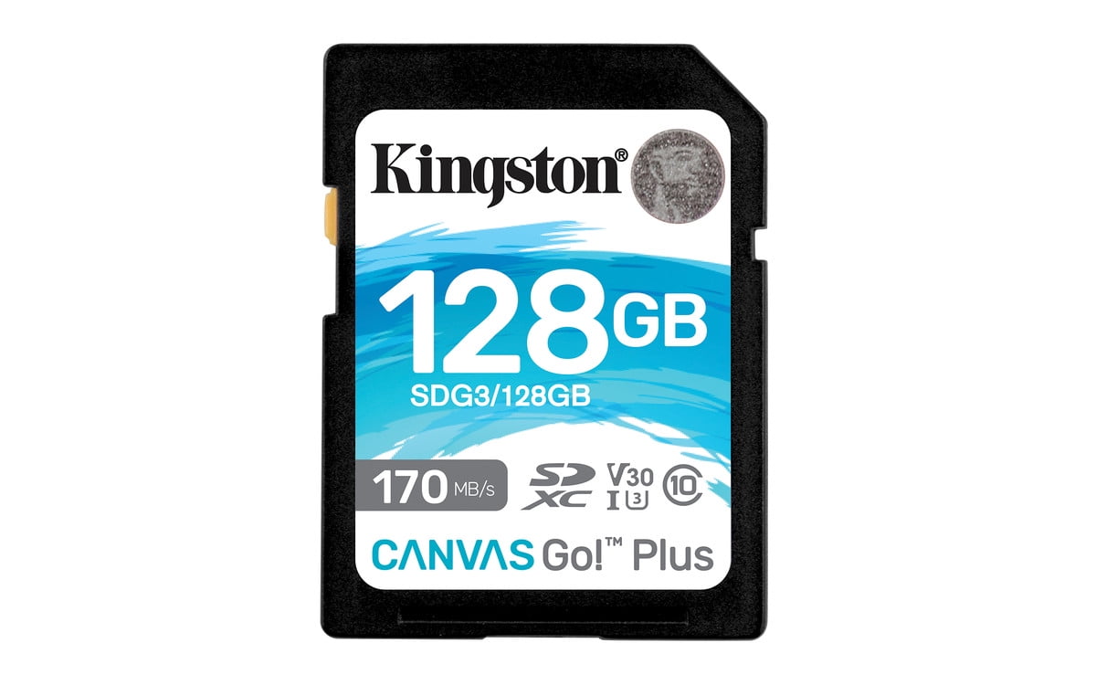 Kingston 128GB SDXC Canvas Go Plus, 170MB/s Read, UHS-I U3 V30