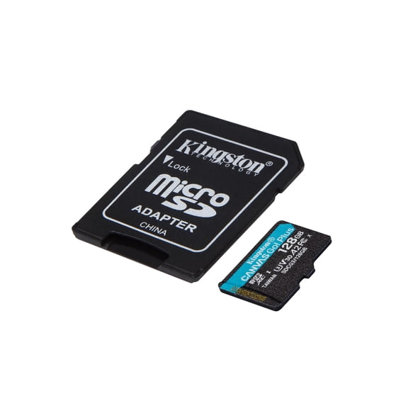 Kingston 128GB microSDXC Canvas Go Plus 170MB/s Read UHS-I Class 10 U3 V30 A2/A1 Memory Card + Adapter SDCG3/128GB
