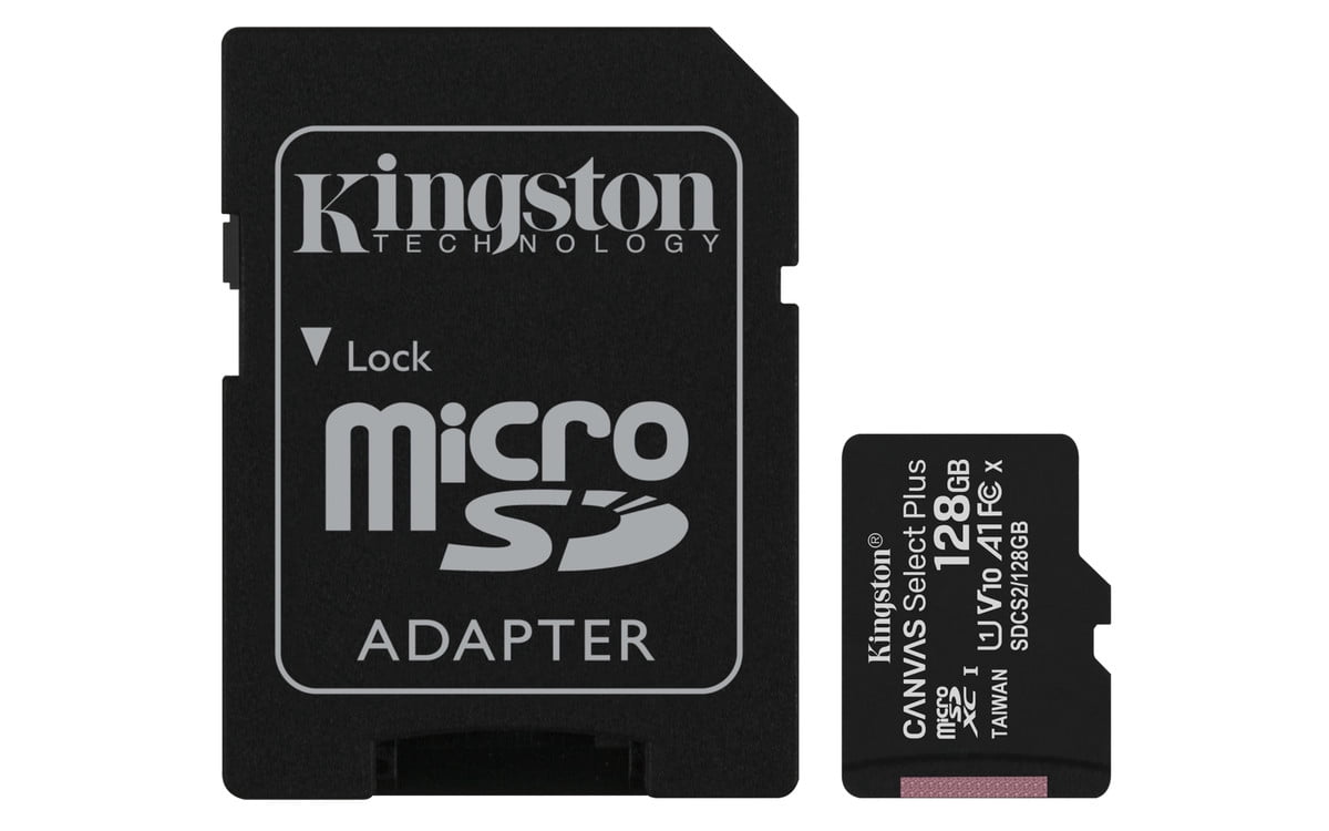 Kingston 128GB microSDXC Canvas Select Plus 100MB/s Read A1 Class