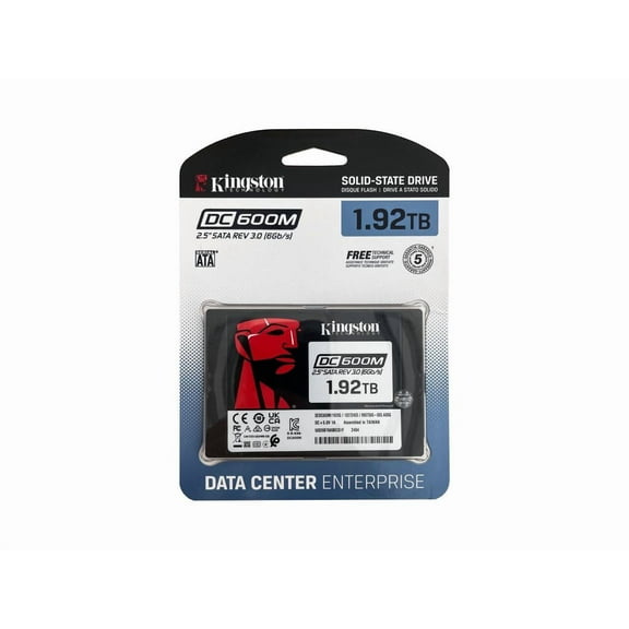 Kingston DC600M 1.88 TB Solid State Drive - 2.5" Internal - SATA - Mixed Use - 1920G DC600M (Mixed-Use) 2.5" Enterprise SATA SSD