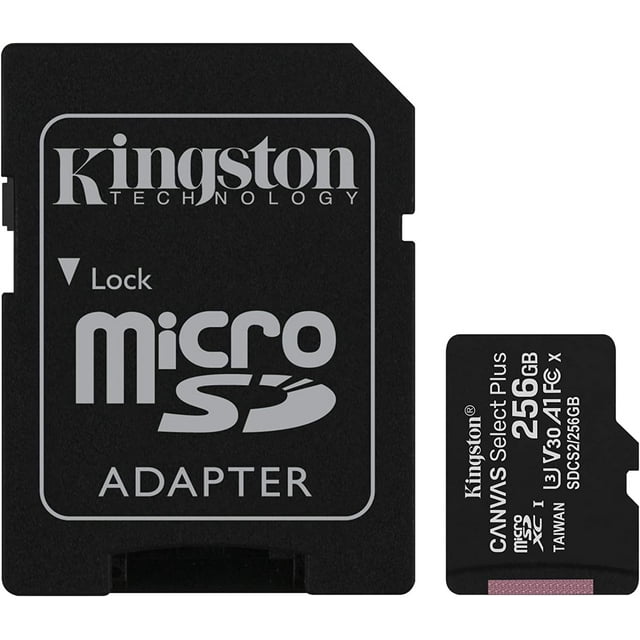 Kingston 256GB Canvas Select Plus microSDXC Card Up to 100MB/s A1