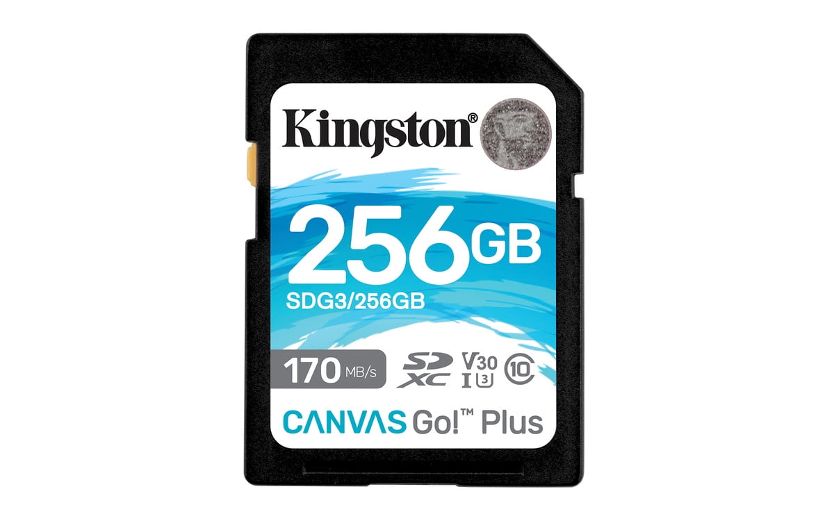 Kingston 256GB SDXC Canvas Go Plus 170MB/s Read UHS-I Class 10 UHS