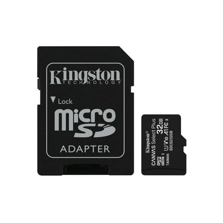 Kingston 32GB microSDHC Canvas Select Plus 100MB/s Read A1 Class 10 UHS-I Memory Card + Adapter SDCS2/32GB