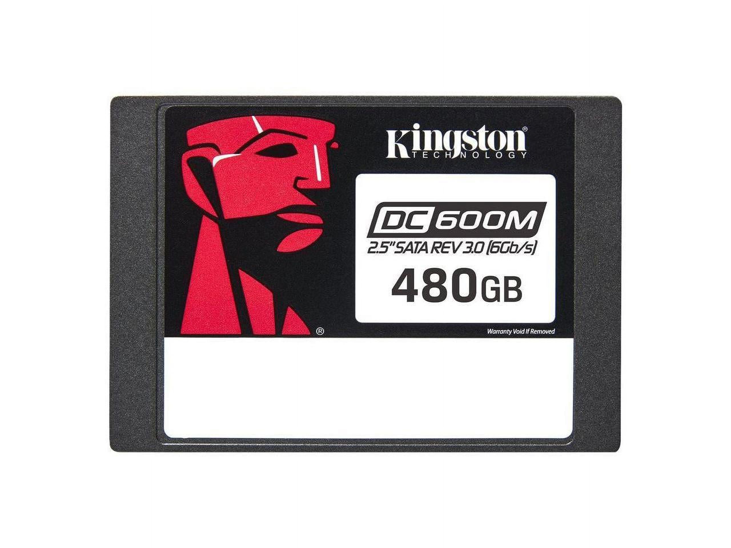 Kingston DC600M 480 GB Solid State Drive - 2.5" Internal - SATA (SATA/600) - Mixed Use - Server Device Supported - 1 DWPD - 876 TB TBW - 560 MB/s Maximum Read Transfer Rate - 256-bit AES Encryption...