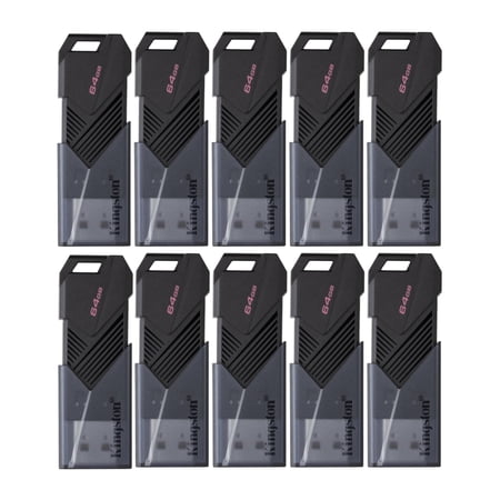 Kingston 64GB DataTraveler Exodia Onyx USB Flash Drive (Matte Black) (10-Pack)