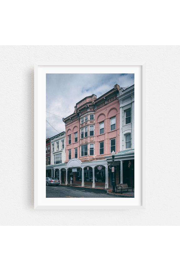 Kingston Architectural 02 - Kingston New York Photography Architecture Vintage Street Photography Cityscape White Framed Wall Art Print 5 x 7 inches