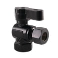 thumbnail image 1 of Kingston Brass  0.375 in. Fip x 0.375 in. OD Compression Angle Stop Valve with Lever Handle, Matte Black, 1 of 1