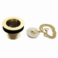 thumbnail image 1 of Kingston Brass DSP15PB 1.5 in. Chain & Stopper Tub Drain with 1.5 in. Body Thread, Polished Brass, 1 of 2