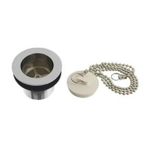 Kingston Brass DSP15CP 1.5 in. Chain & Stopper Tub Drain with 1.5 in. Body Thread, Polished Chrome