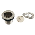 thumbnail image 1 of Kingston Brass DSP17SN 1.5 in. Chain & Stopper Tub Drain with 1.75 in. Body Thread, Brushed Nickel, 1 of 2